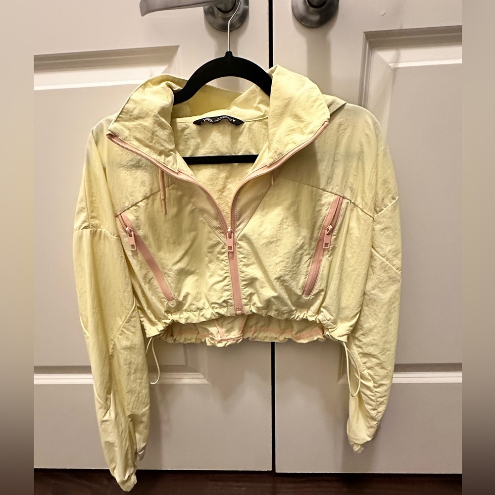 ZARA cropped rain jacket